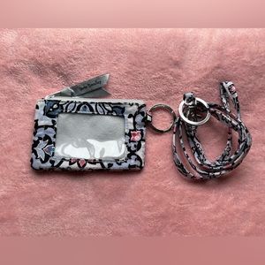 🩵Vera Bradley Zip ID & Lanyard Lisbon Medallion Pattern 🩵